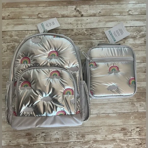 ポッタリーバーンリュック シルバー